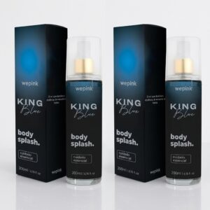2 unidades  Body Splash King Blue Desodorante Colônia 200ml - Wepink