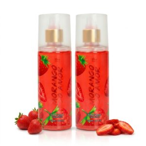 2 unidades  Body Splash Morango do Amor - 200ml tha beauty