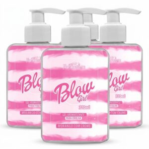 4 UNIDADES DE BLOW GIRL GEL AROMATIZANTE BEIJÁVEL PARA VIRILHA 320ML