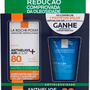 La Roche-Posay, Kit Protetor Solar Facial Anthelios Airlicium+ Gel Creme FPS80 40G + Effaclar Gel Concentrado 50G