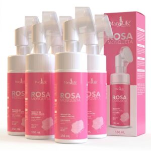 6 unidades de Mousse de Limpeza Facial Rosa Mosqueta 150ml