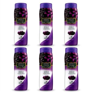 6 UNIDADES DE SABONETE ÍNTIMO APINIL UVA E AÇAI 200ML