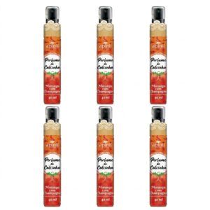 6 UNIDADES DE PERFUME DE CALCINHA MORANGO COM CHAMPANHE  40ML APINIL COSMÉTICOS