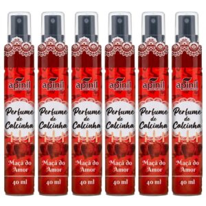 6 UNIDADES DE PERFUME DE CALCINHA MAÇA DO AMOR 40ML APINIL COSMÉTICOS