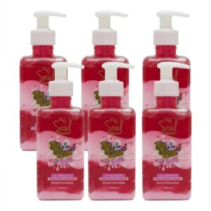 6 UNIDADES DE Gel Hidratante de Frutas Vermelhas para o Corpo e Virilha Soul Cosméticos 280ml