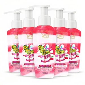 6 UNIDADES DE Gel Hidratante de Frutas Vermelhas para o Corpo e Virilha babasoul 100ml