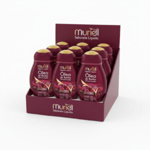 6 Unidade - Óleo de Banho Muriel Glicerinado 230 ml Elixir de Cereja com Colágeno