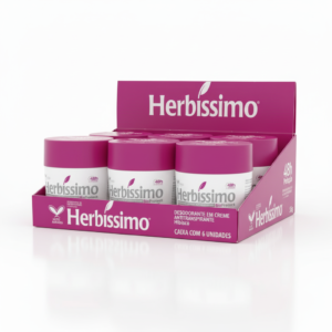 6 unidades de Desodorante Creme Herbíssimo Bioprotect 55 gr Hibisco
