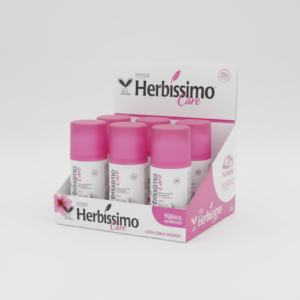 6 Unidades de Desodorante Roll On Herbíssimo 50 ml Hibísco