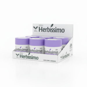 6 unidades de Desodorante Creme Herbíssimo 55 gr Lavanda