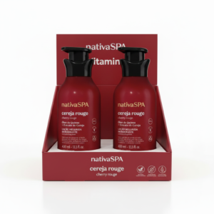 2 unidades de Loção Aveludada Desodorante Corporal Nativa Spa Cereja Rouge 400Ml