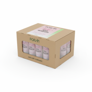 12 Unidades de Demaquilante Bifásico Rosa Mosqueta Porán 150ml