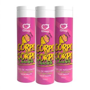 3 unidades - ÓLEO DE MASSAGEM CORPO A CORPO 100ML CHICLETE