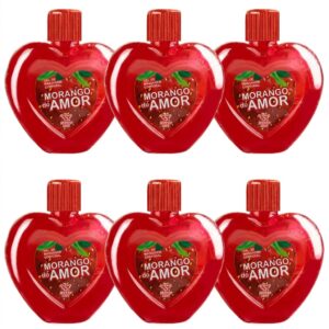 6 unidade de GEL DE MASSAGEM CORPORAL MORANGO DO AMOR 50ML