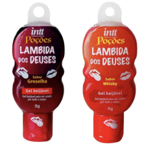 2 UNIDADES DE LAMBIDA DOS DEUSES GEL BEIJÁVEL 15G LINHA POÇÕES INTT