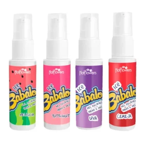 BABALOO ICE GEL BEIJÁVEL VIBRA E GELA 15G HOT FLOWERS