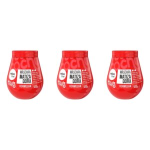 3 Unidades Máscara de Hidratação Salon Line 500 gr Matizadora Vermelha