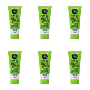 6 Unidades Gelatina Salon Line #todecacho 200 gr Super Definição