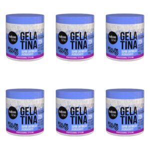 6 Unidades Gelatina Salon Line #todecacho 550 gr Super Definição