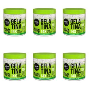 6 Unidades Gelatina Capilar Salon Line #todecacho 550 gr Super Definição