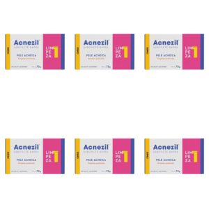 6 Unidades Acnezil Sabonete Barra Pele Acneica 70G - Cimed